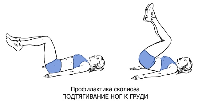 Упражнение Подтягивание ног к груди